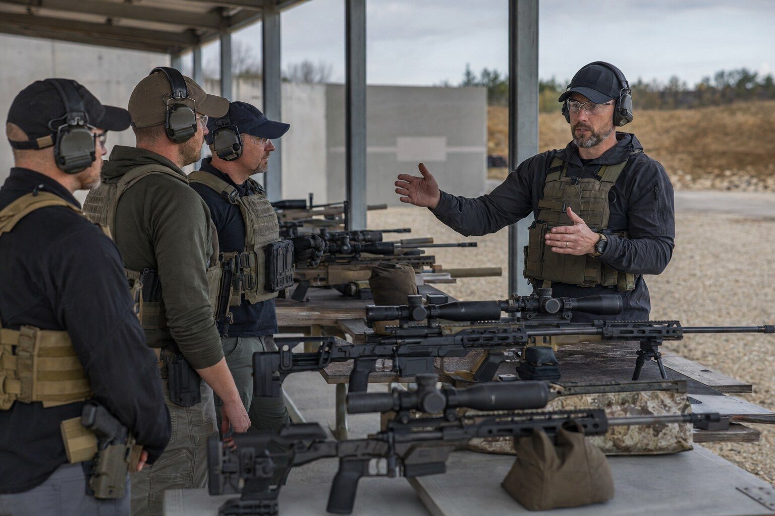 Professional precision-rifle team instruction